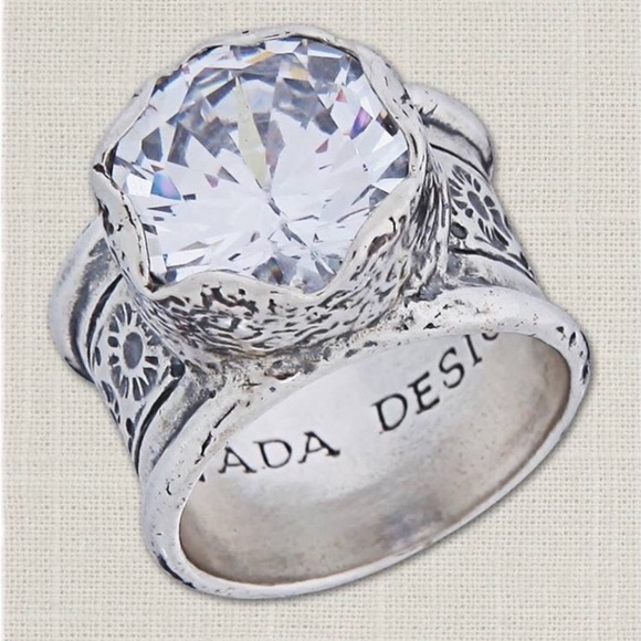 SOLD STERLING SILVER CZ SILPADA ‘QUEEN FOR A DAY’ RING .925 WIDE BAND SIZE 6 - Picture 8 of 8